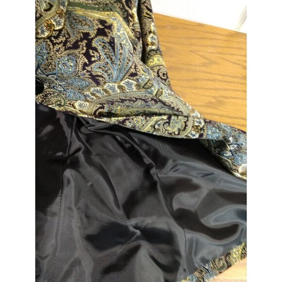 Harvé Benard Womens Paisley Print Cotton Blend Blazer Jacket Size 12 Multicolor - Picture 8 of 8